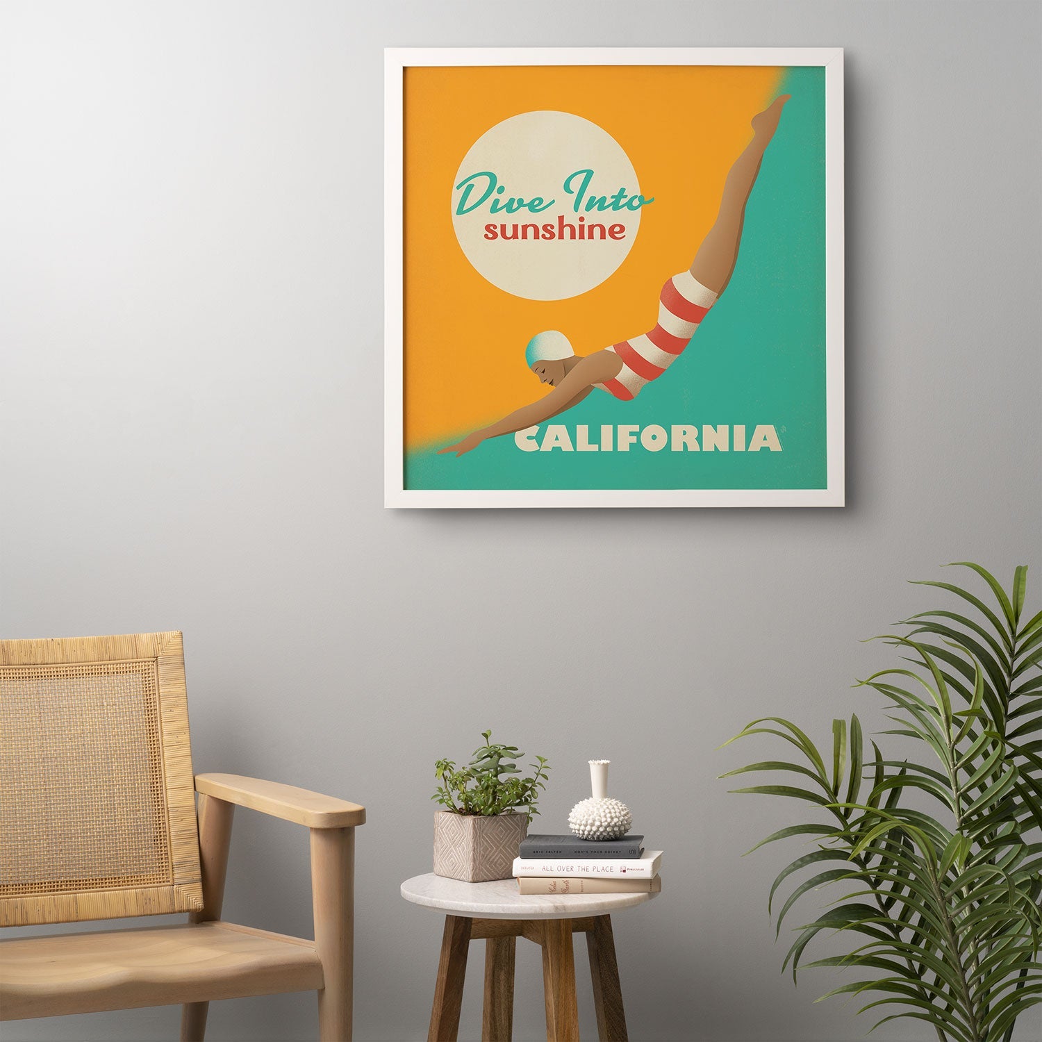 Anderson Design Group Dive California Framed Wall Art
