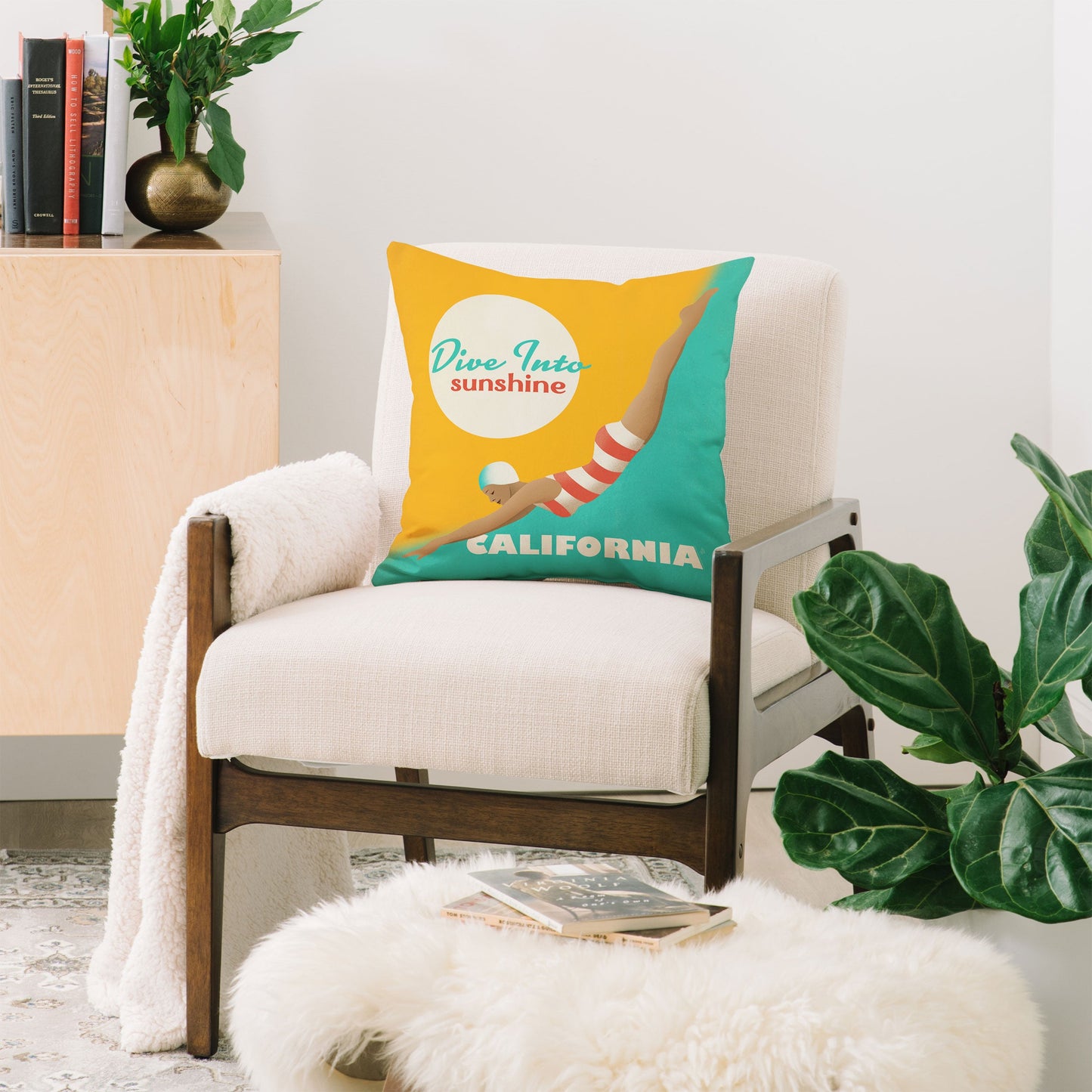 Anderson Design Group Dive California Throw Pillow