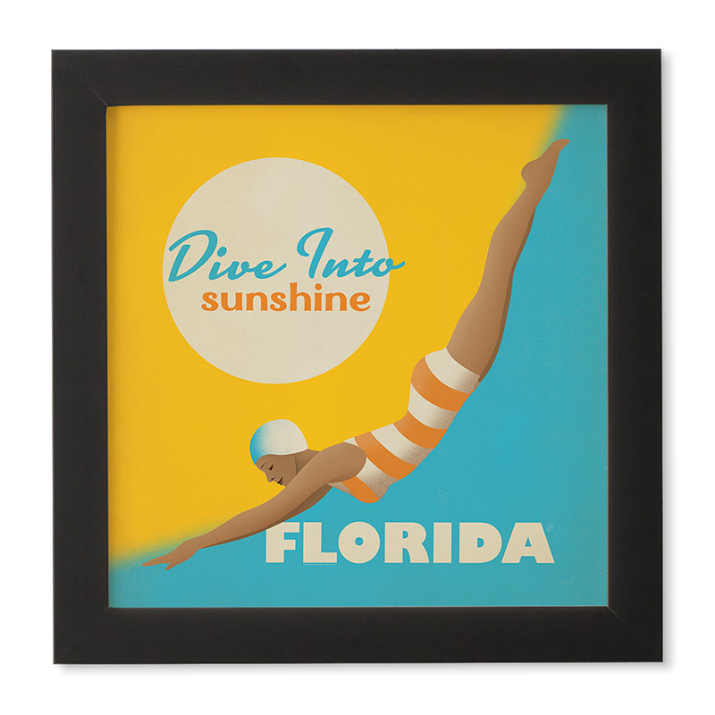 Anderson Design Group Dive Florida Framed Wall Art