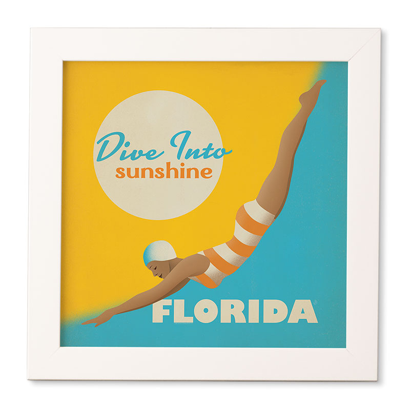 Anderson Design Group Dive Florida Framed Wall Art
