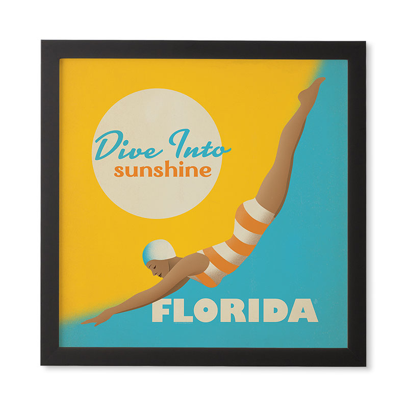 Anderson Design Group Dive Florida Framed Wall Art