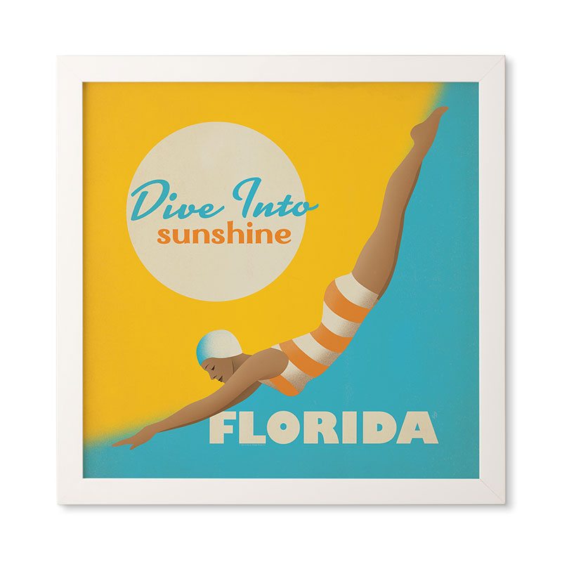 Anderson Design Group Dive Florida Framed Wall Art
