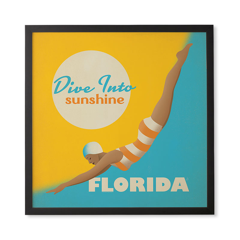 Anderson Design Group Dive Florida Framed Wall Art