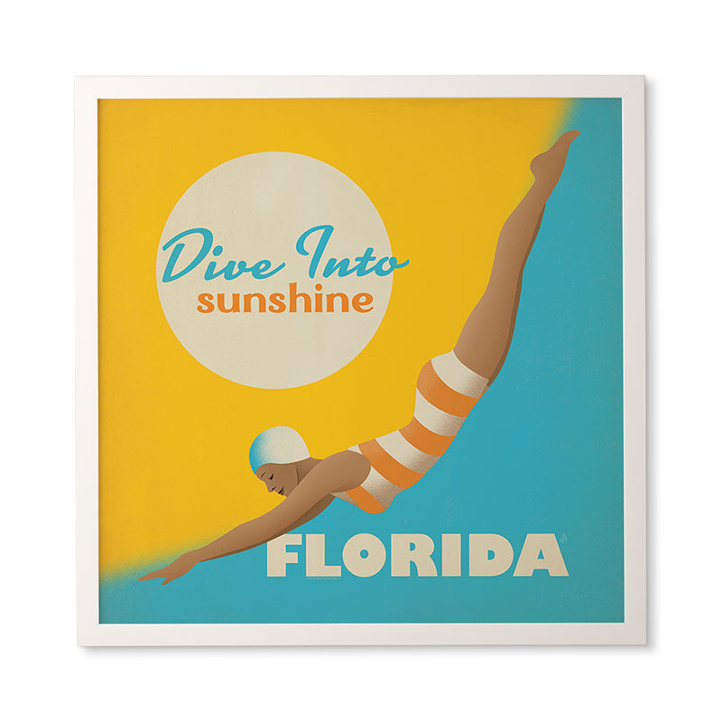 Anderson Design Group Dive Florida Framed Wall Art