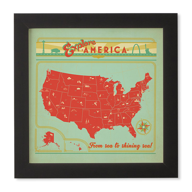 Anderson Design Group Explore America Framed Wall Art