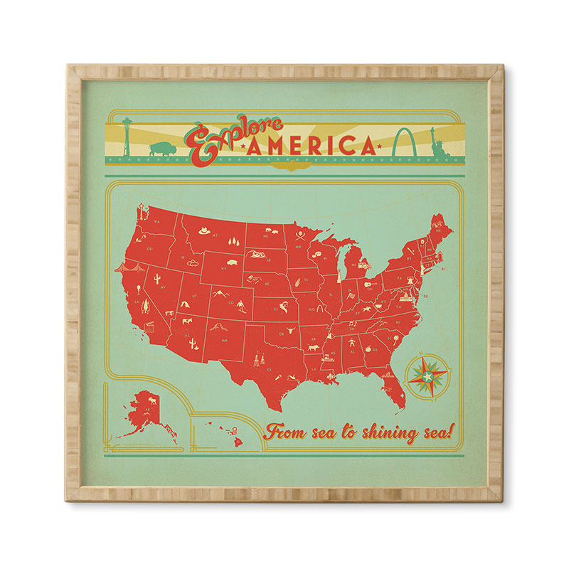 Anderson Design Group Explore America Framed Wall Art