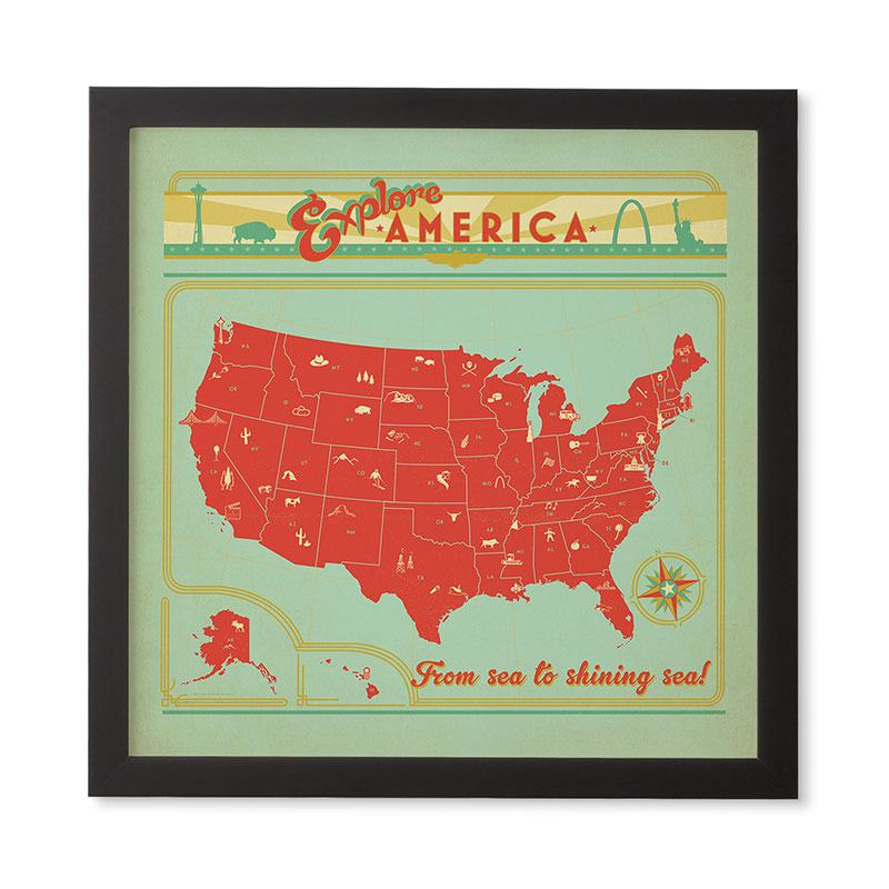 Anderson Design Group Explore America Framed Wall Art
