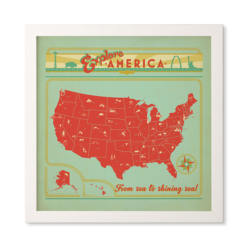 Anderson Design Group Explore America Framed Wall Art