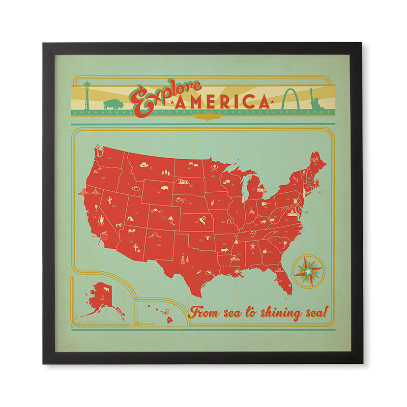 Anderson Design Group Explore America Framed Wall Art