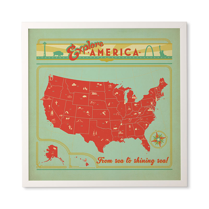 Anderson Design Group Explore America Framed Wall Art