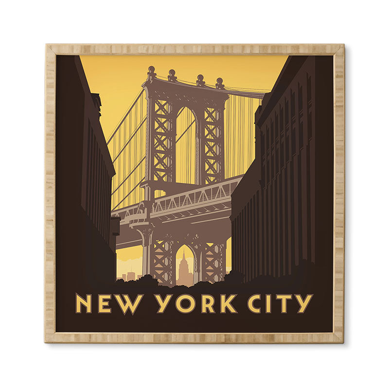 Anderson Design Group NYC Manhattan Bridge Framed Wall Art