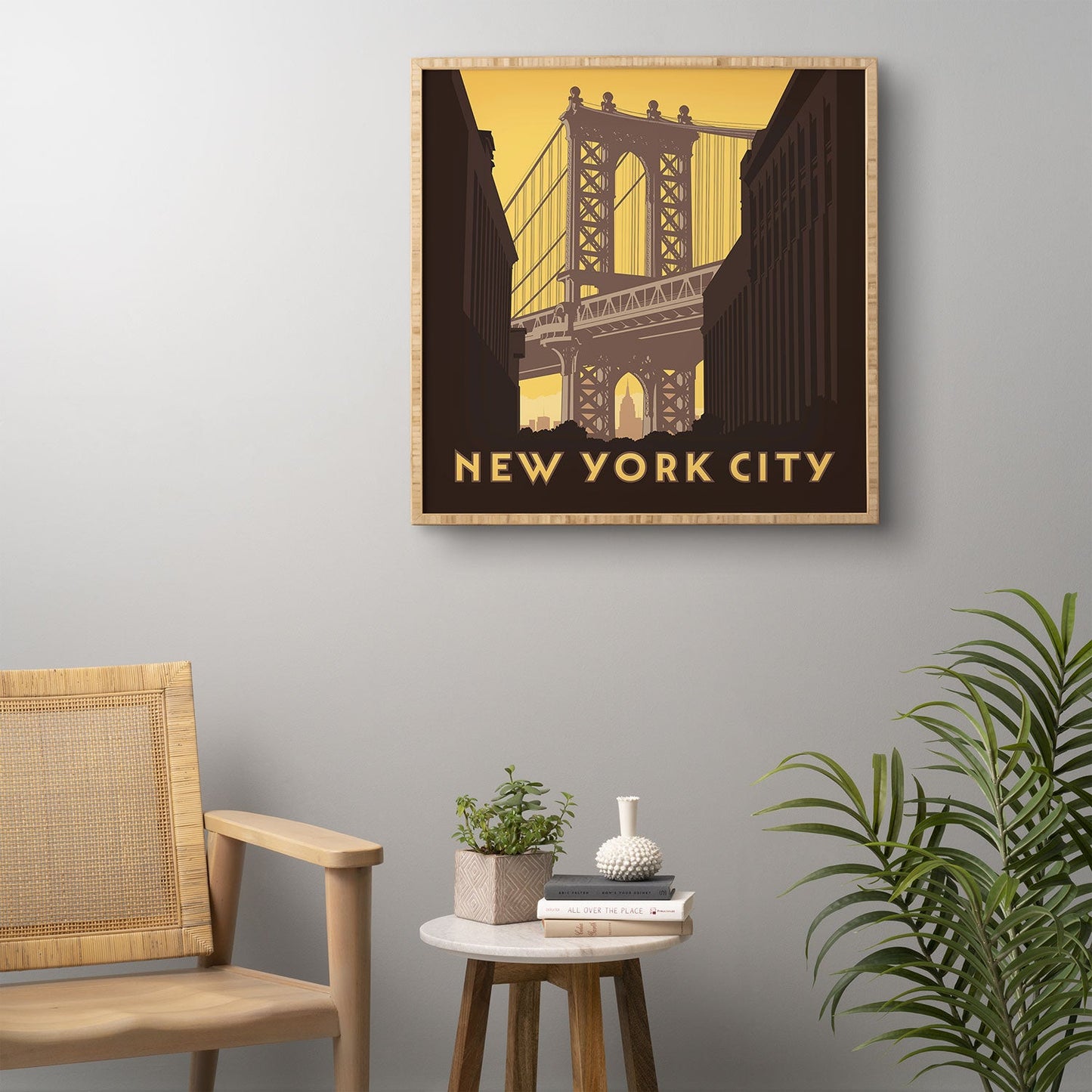Anderson Design Group NYC Manhattan Bridge Framed Wall Art