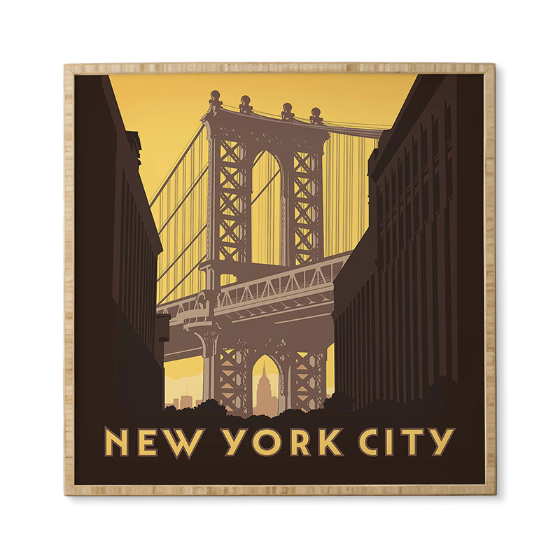 Anderson Design Group NYC Manhattan Bridge Framed Wall Art