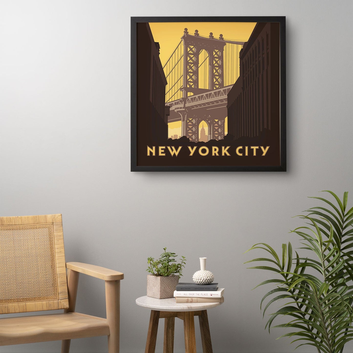 Anderson Design Group NYC Manhattan Bridge Framed Wall Art
