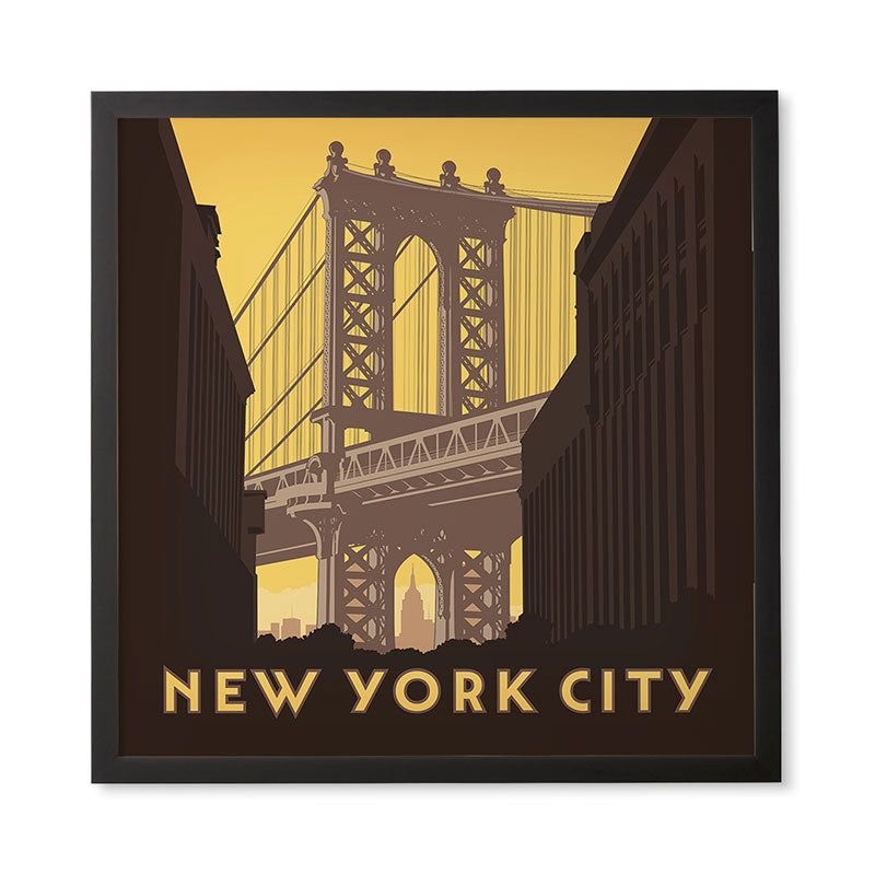 Anderson Design Group NYC Manhattan Bridge Framed Wall Art