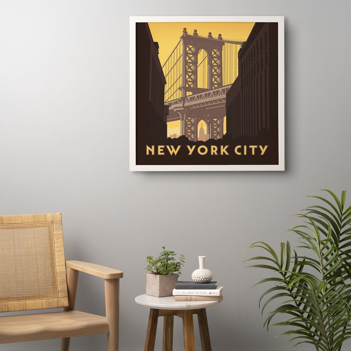 Anderson Design Group NYC Manhattan Bridge Framed Wall Art