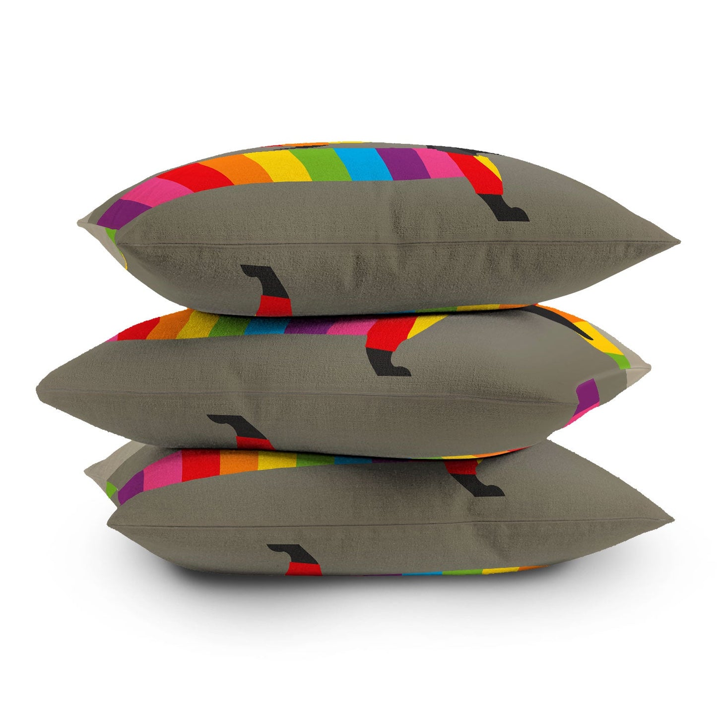 Anderson Design Group Rainbow Dogs Throw Pillow