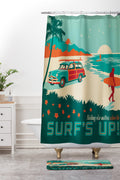 Anderson Design Group Surfs Up Shower Curtain And Mat
