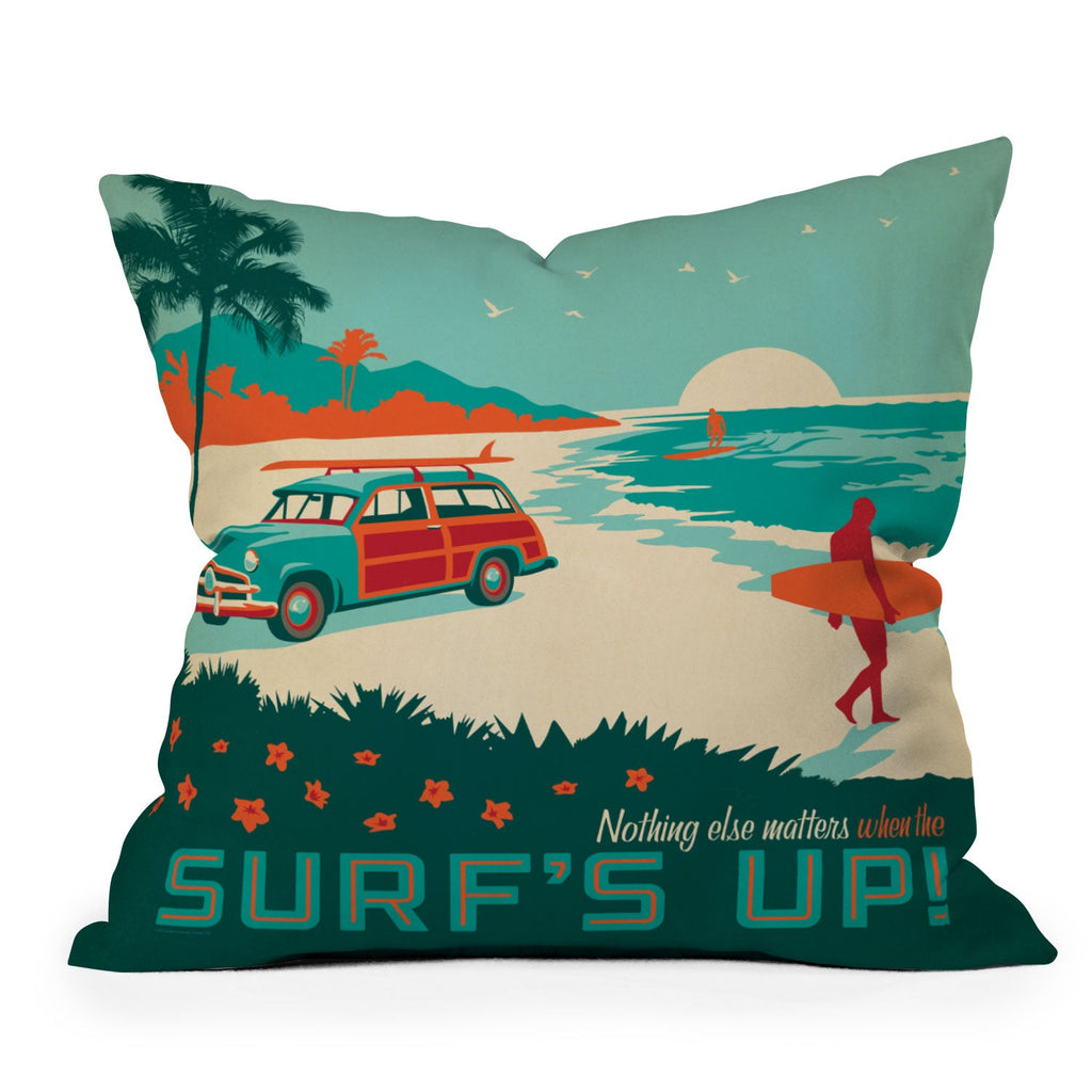 Anderson Design Group Surfs Up Throw Pillow