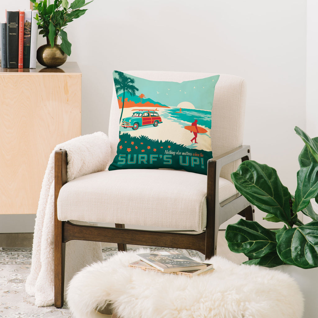 Anderson Design Group Surfs Up Throw Pillow