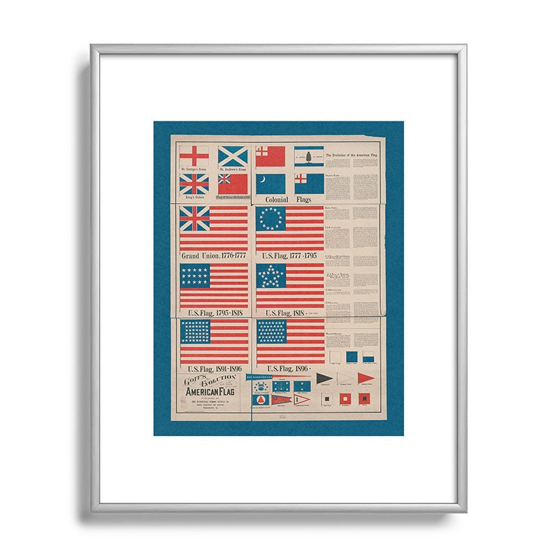 DENY Designs Goff s Evolution of the American Flag Metal Framed Art Print