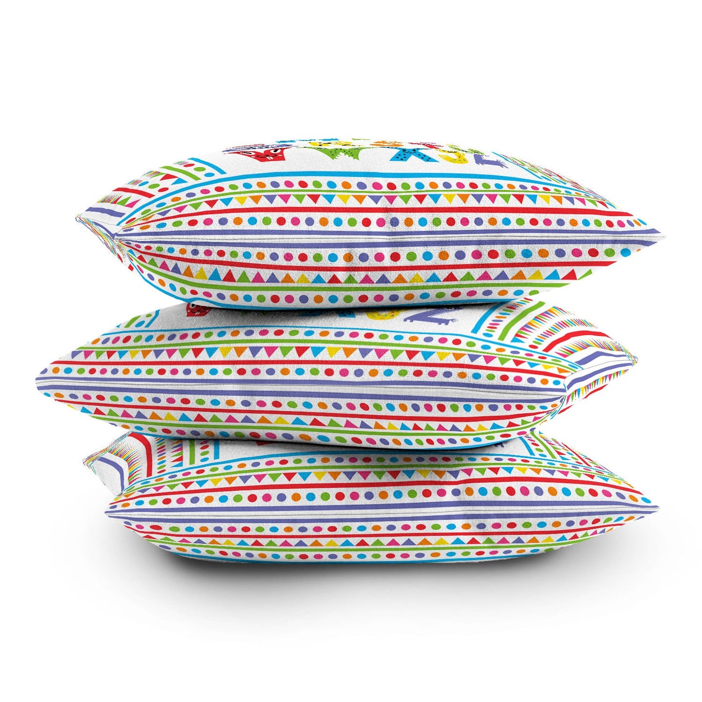 Andi Bird Alphabet Monsters Throw Pillow