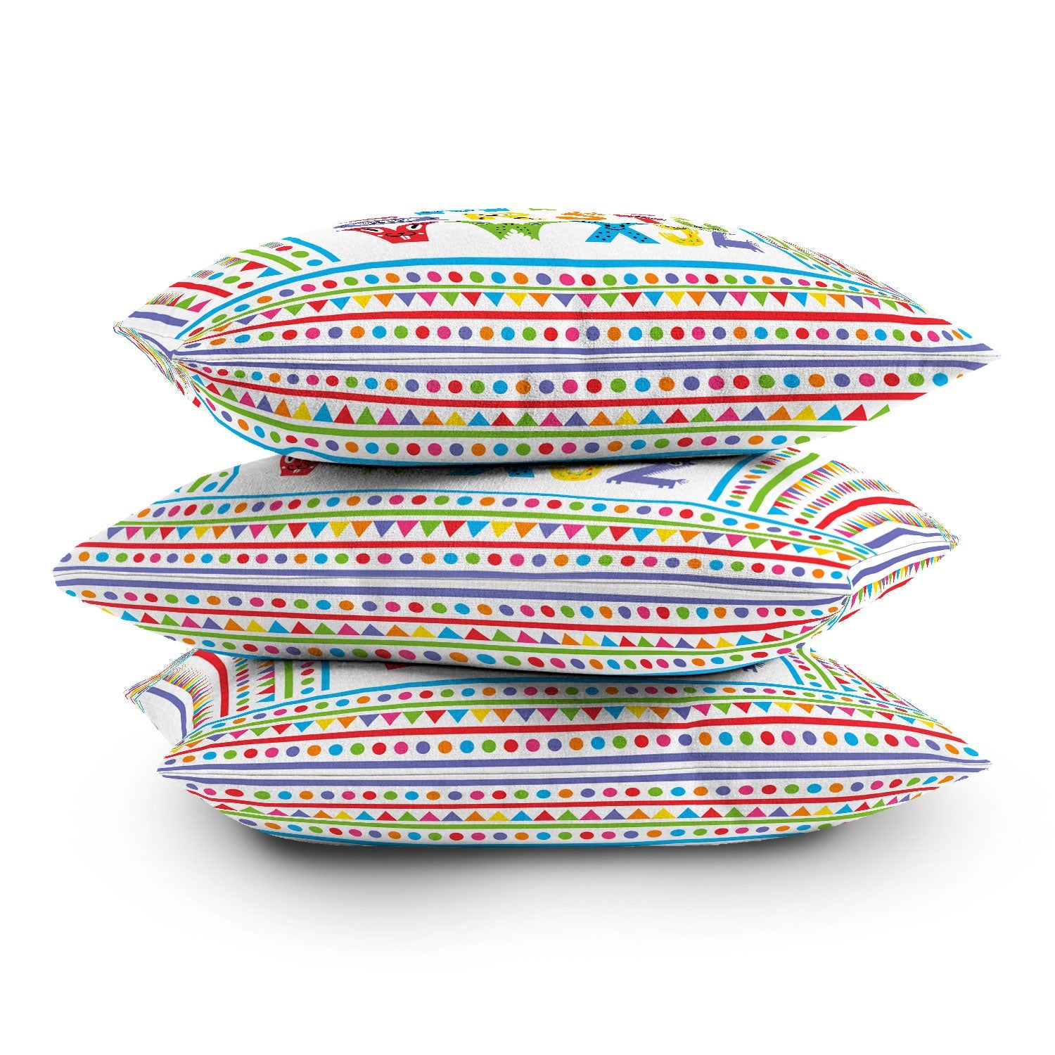 Andi Bird Alphabet Monsters Throw Pillow