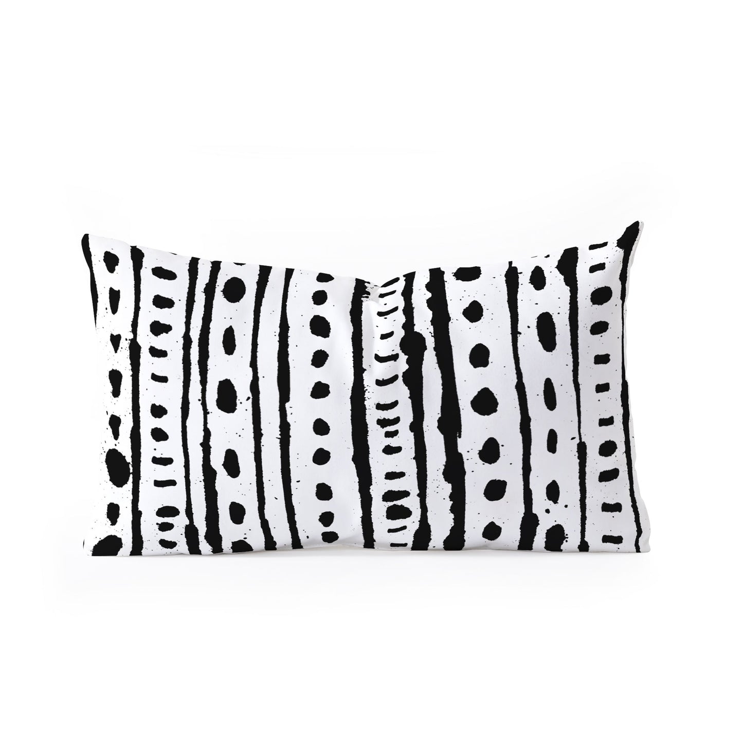 Andi Bird Ink Stripe Oblong Throw Pillow