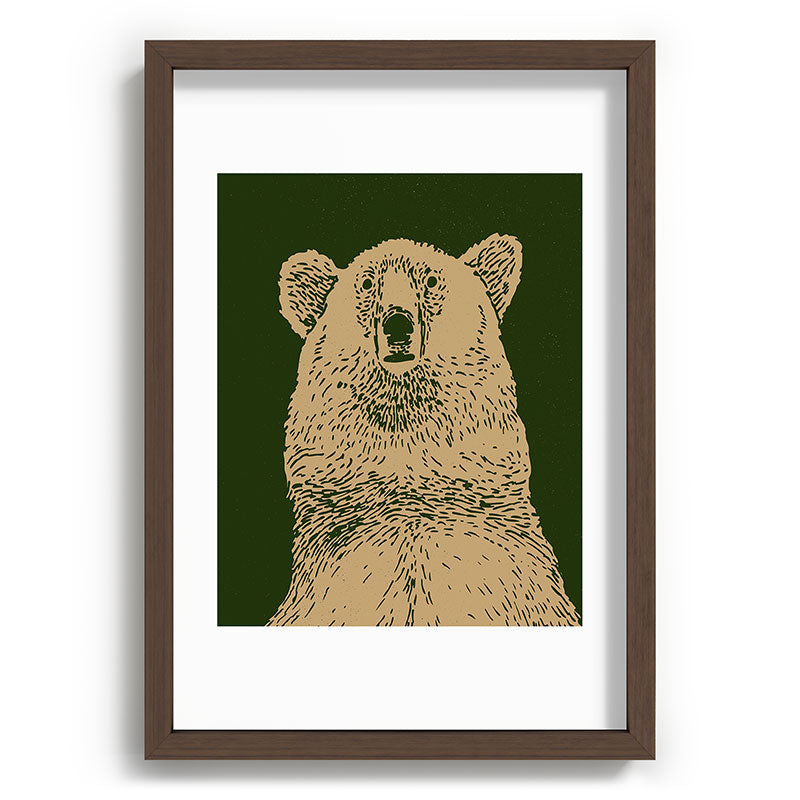 Andrew Henry Kodiak Bear Recessed Framing Rectangle