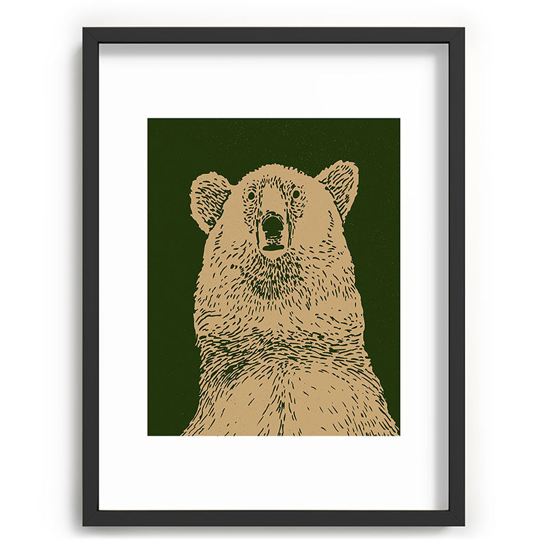 Andrew Henry Kodiak Bear Recessed Framing Rectangle