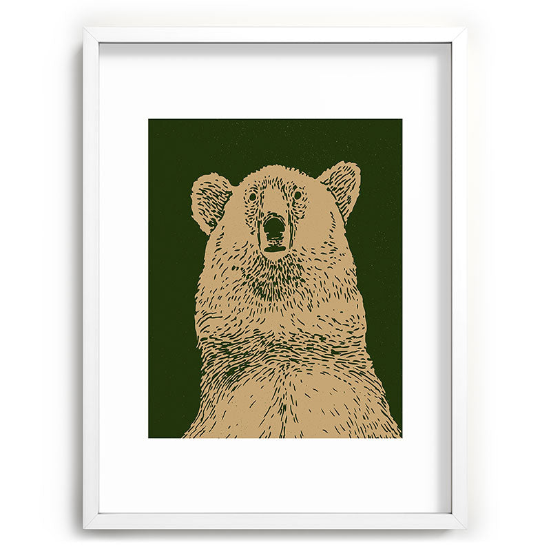 Andrew Henry Kodiak Bear Recessed Framing Rectangle