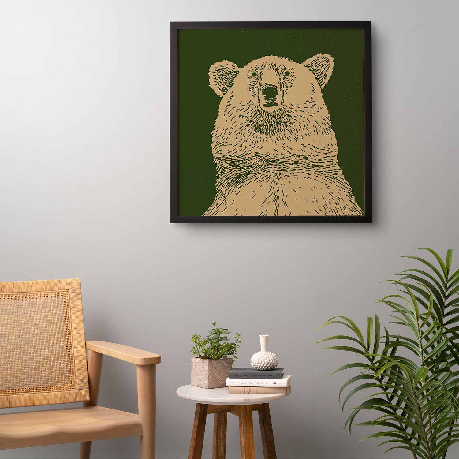 Andrew Henry Kodiak Bear Framed Wall Art