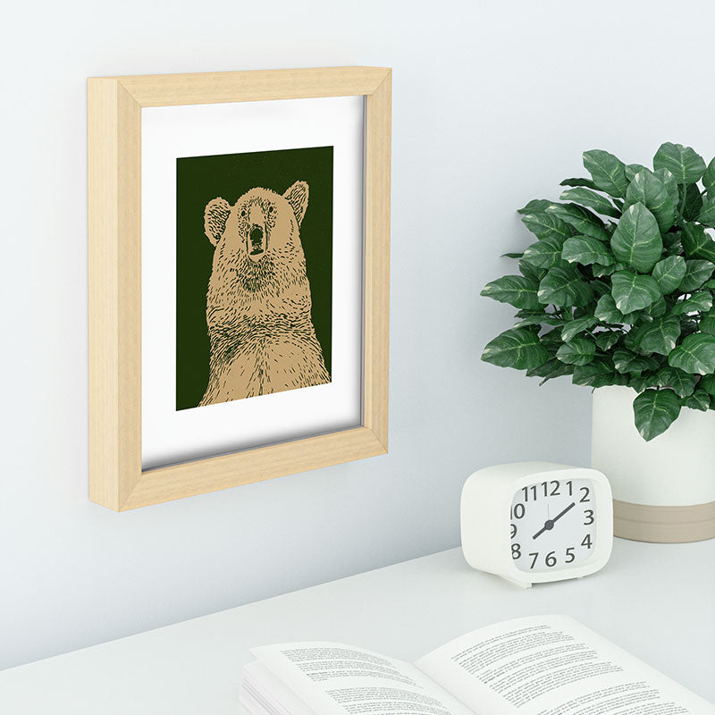 Andrew Henry Kodiak Bear Recessed Framing Rectangle