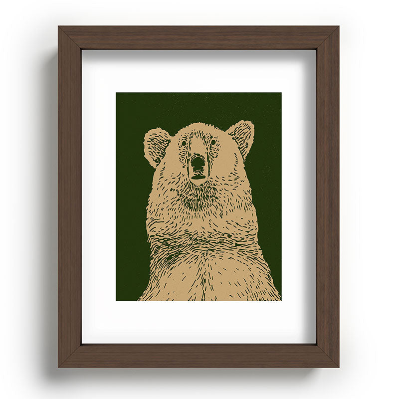 Andrew Henry Kodiak Bear Recessed Framing Rectangle