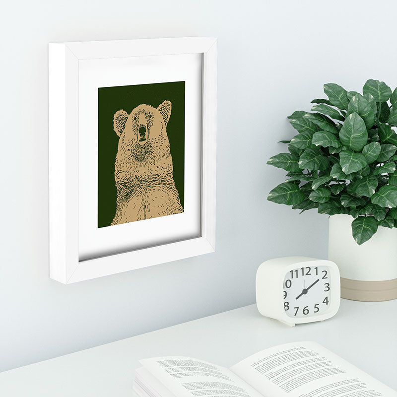 Andrew Henry Kodiak Bear Recessed Framing Rectangle
