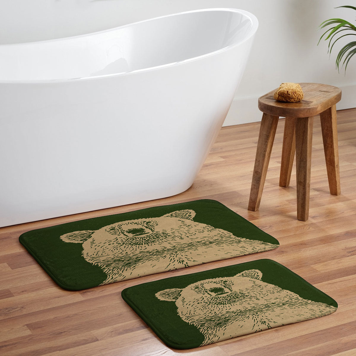 Andrew Henry Kodiak Bear Memory Foam Bath Mat