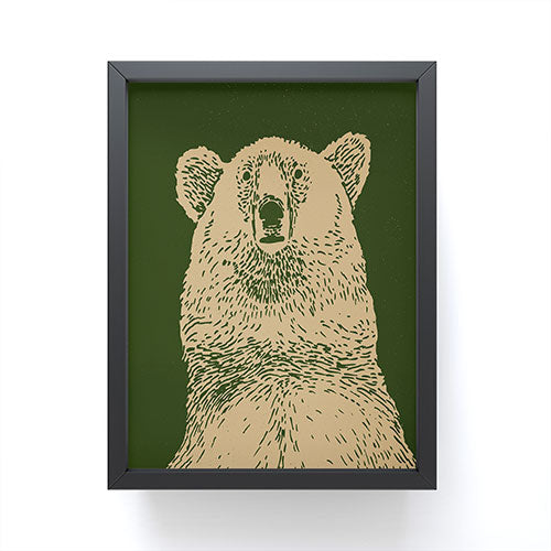 Andrew Henry Kodiak Bear Framed Mini Art Print