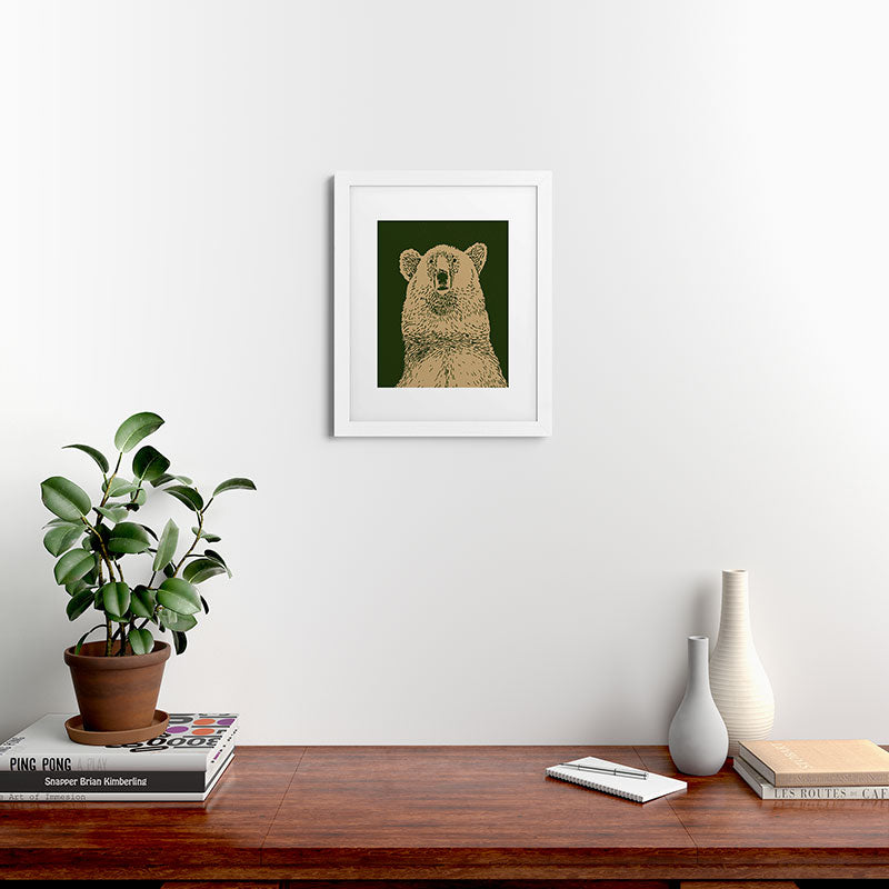 Andrew Henry Kodiak Bear Framed Art Print