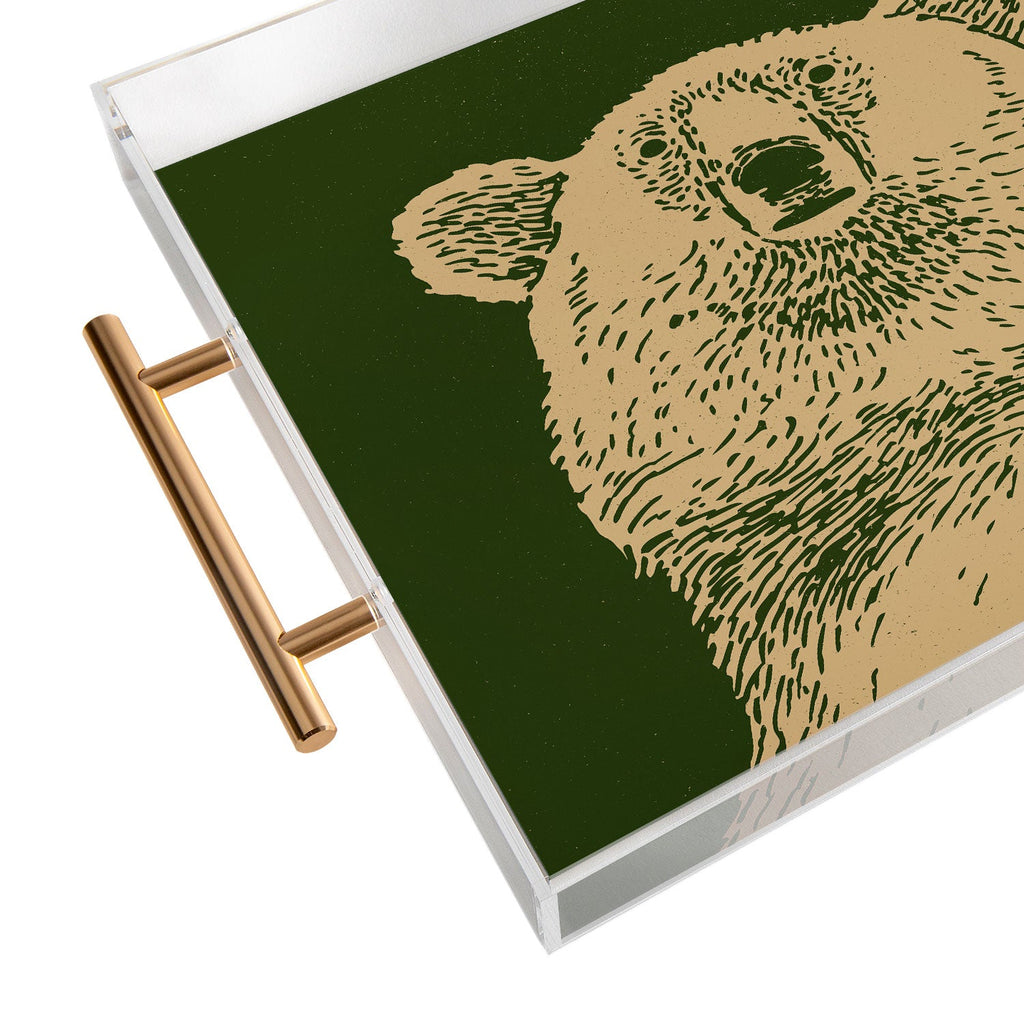 Andrew Henry Kodiak Bear Acrylic Tray