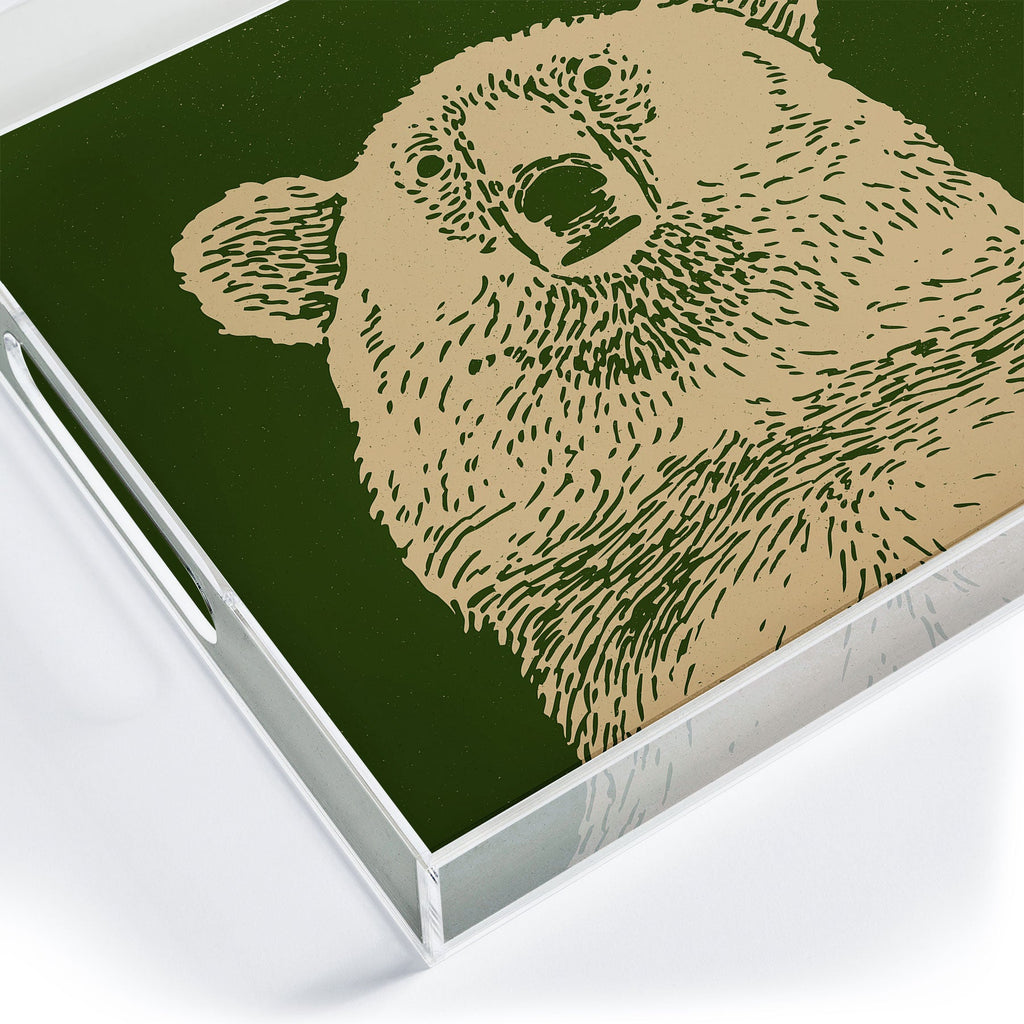 Andrew Henry Kodiak Bear Acrylic Tray