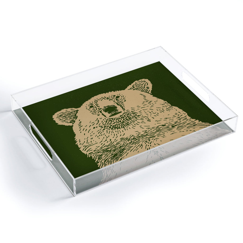 Andrew Henry Kodiak Bear Acrylic Tray