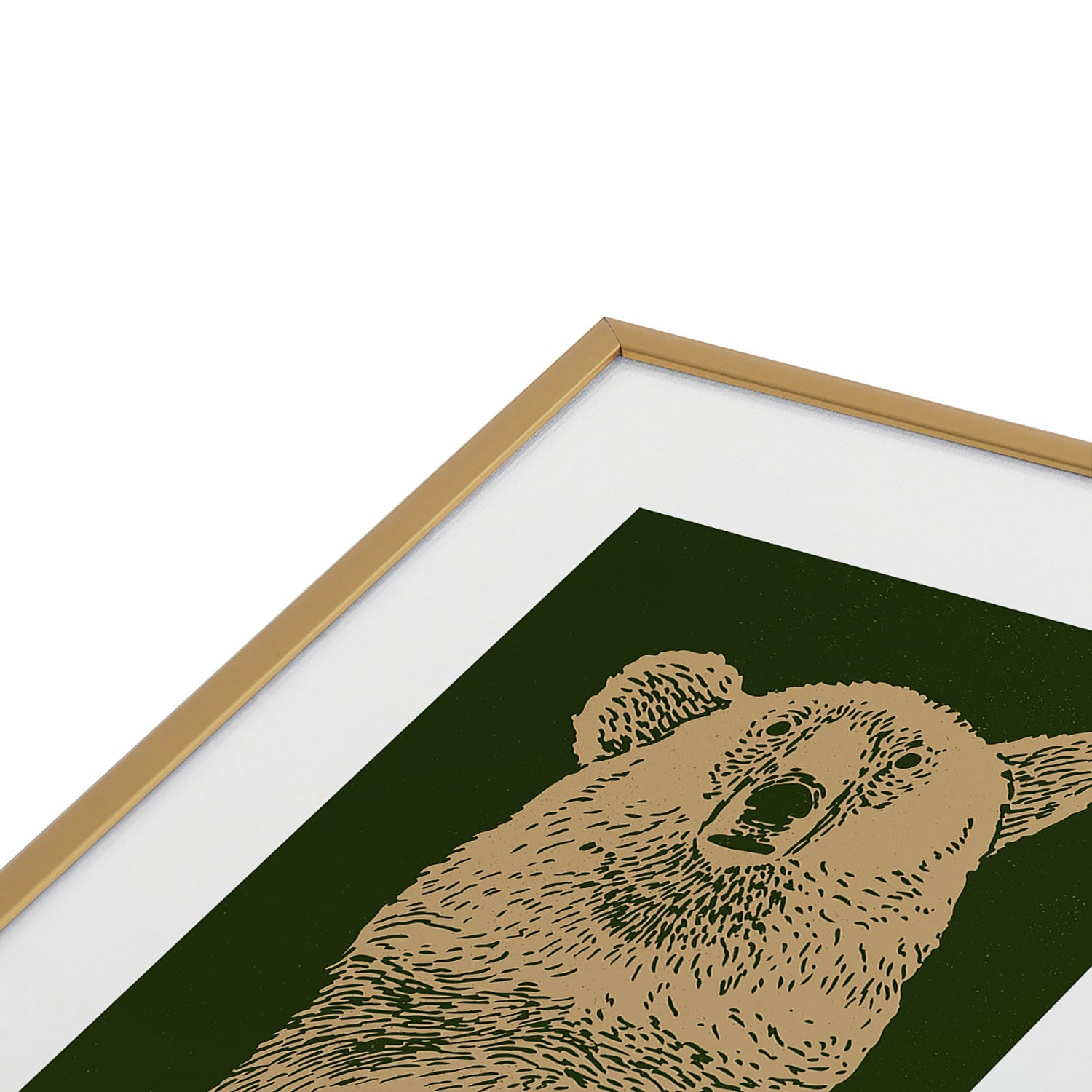Andrew Henry Kodiak Bear Metal Framed Art Print