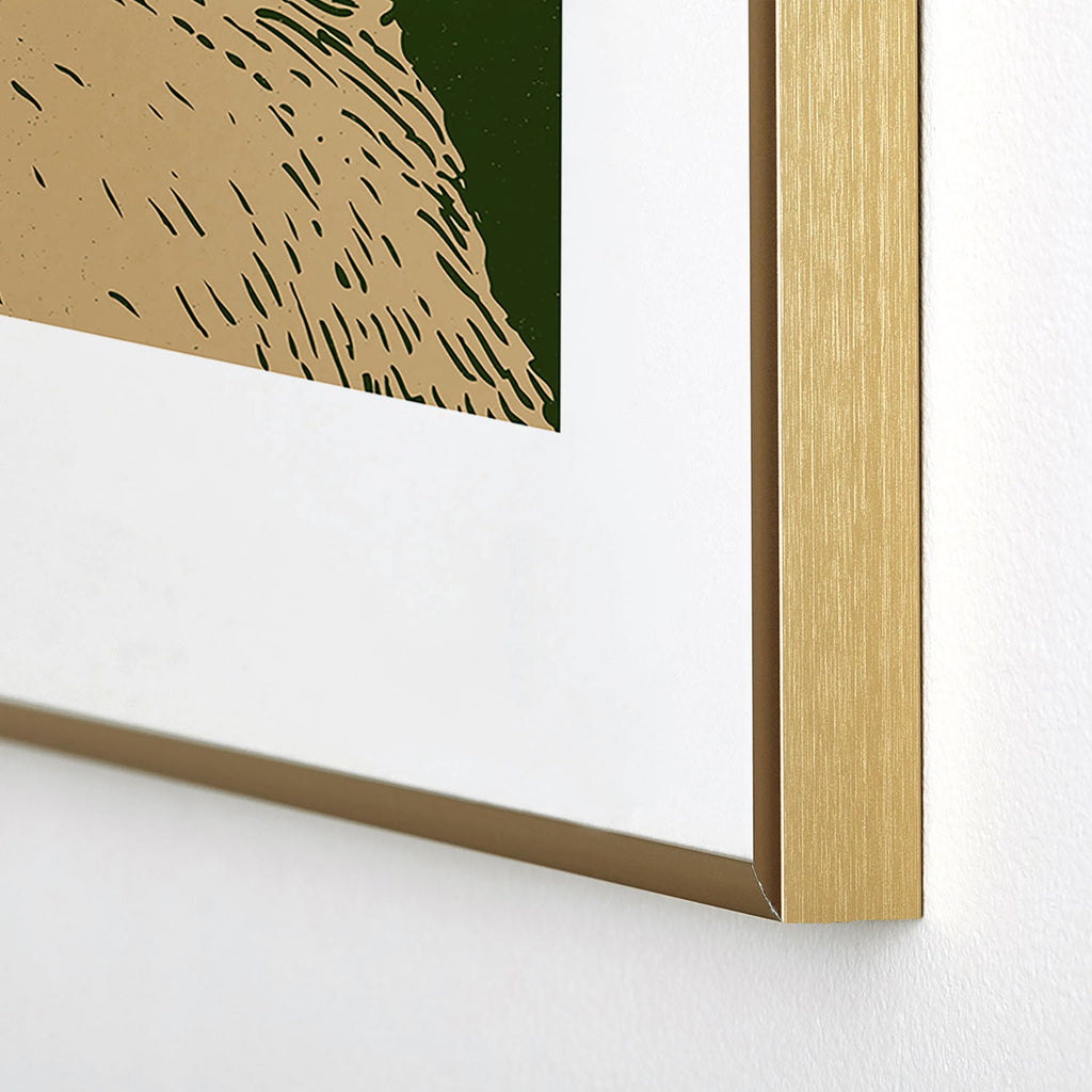Andrew Henry Kodiak Bear Metal Framed Art Print
