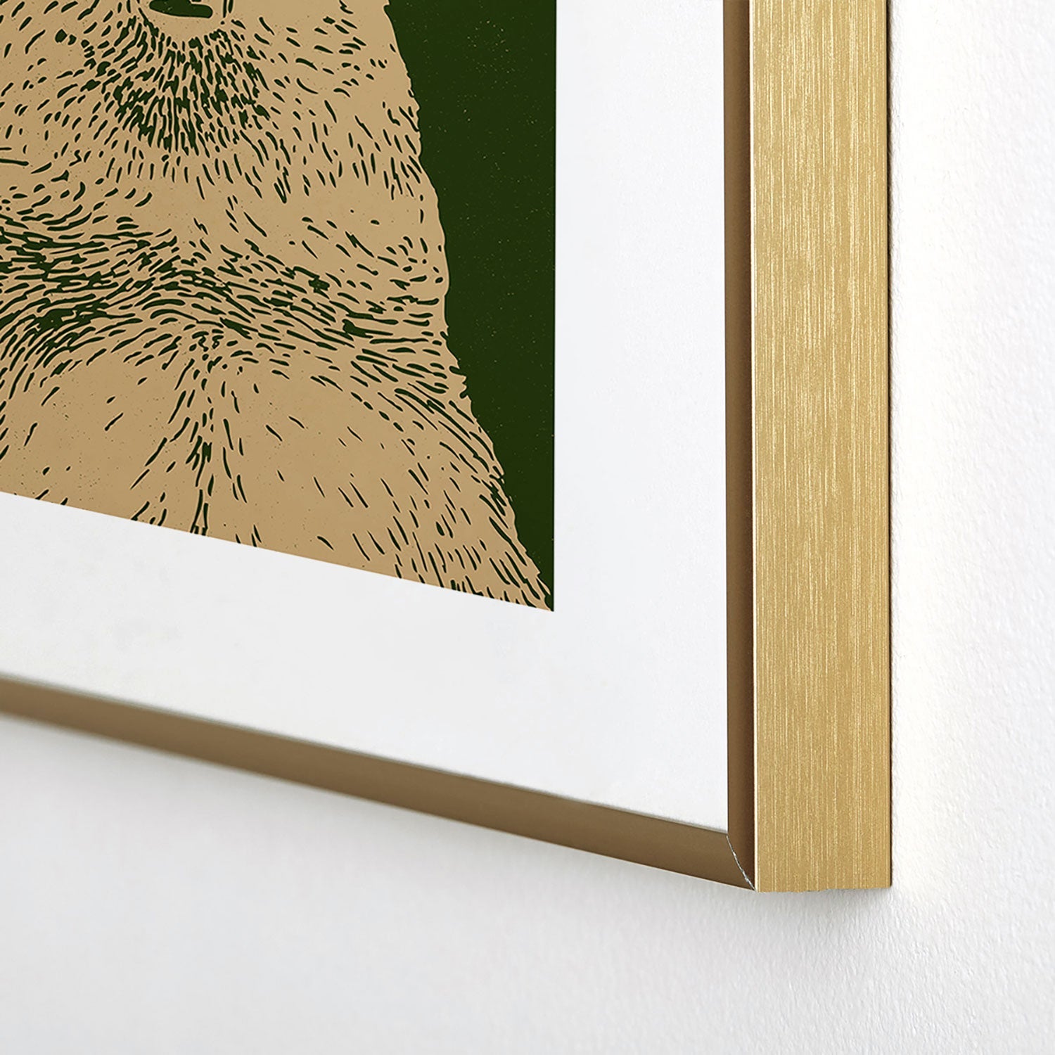 Andrew Henry Kodiak Bear Metal Framed Art Print