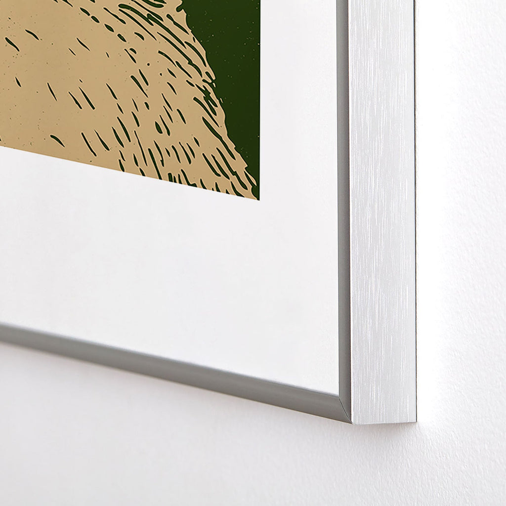 Andrew Henry Kodiak Bear Metal Framed Art Print
