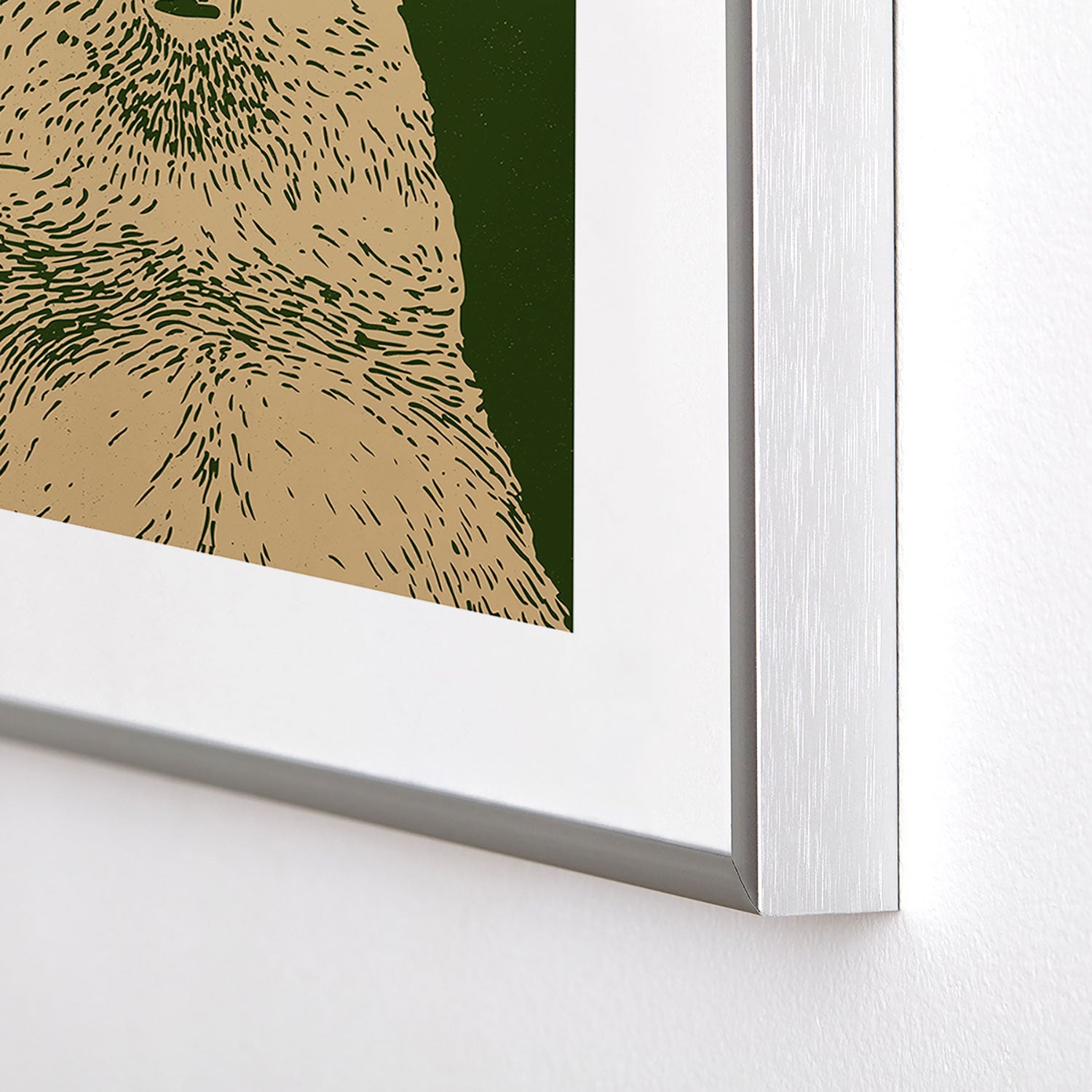 Andrew Henry Kodiak Bear Metal Framed Art Print
