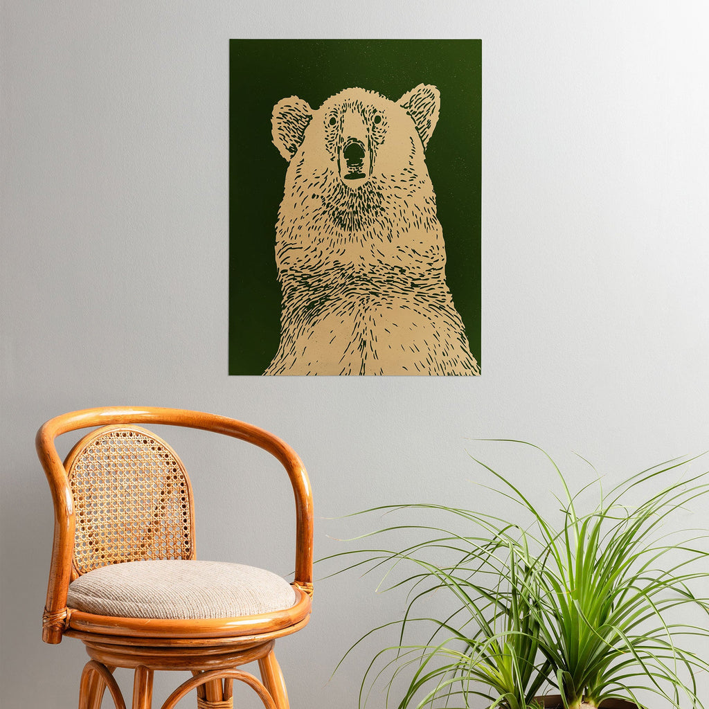 Andrew Henry Kodiak Bear Poster