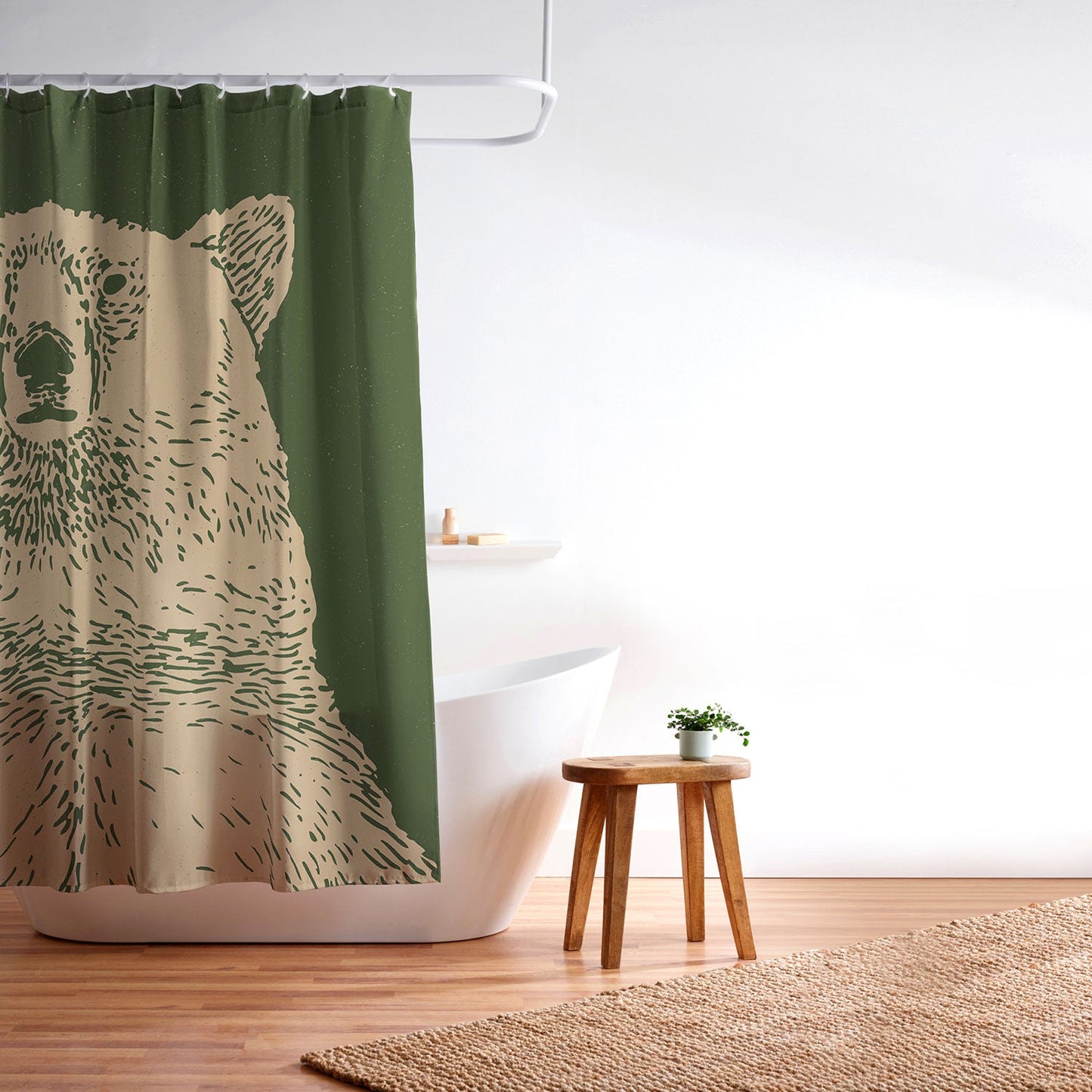 Andrew Henry Kodiak Bear Shower Curtain