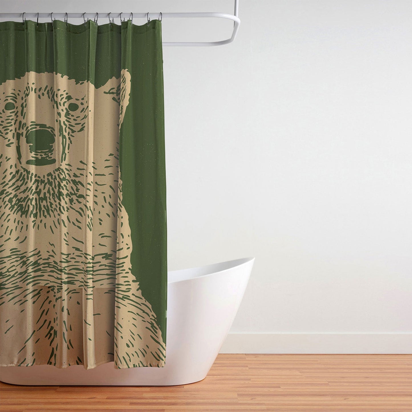 Andrew Henry Kodiak Bear Shower Curtain