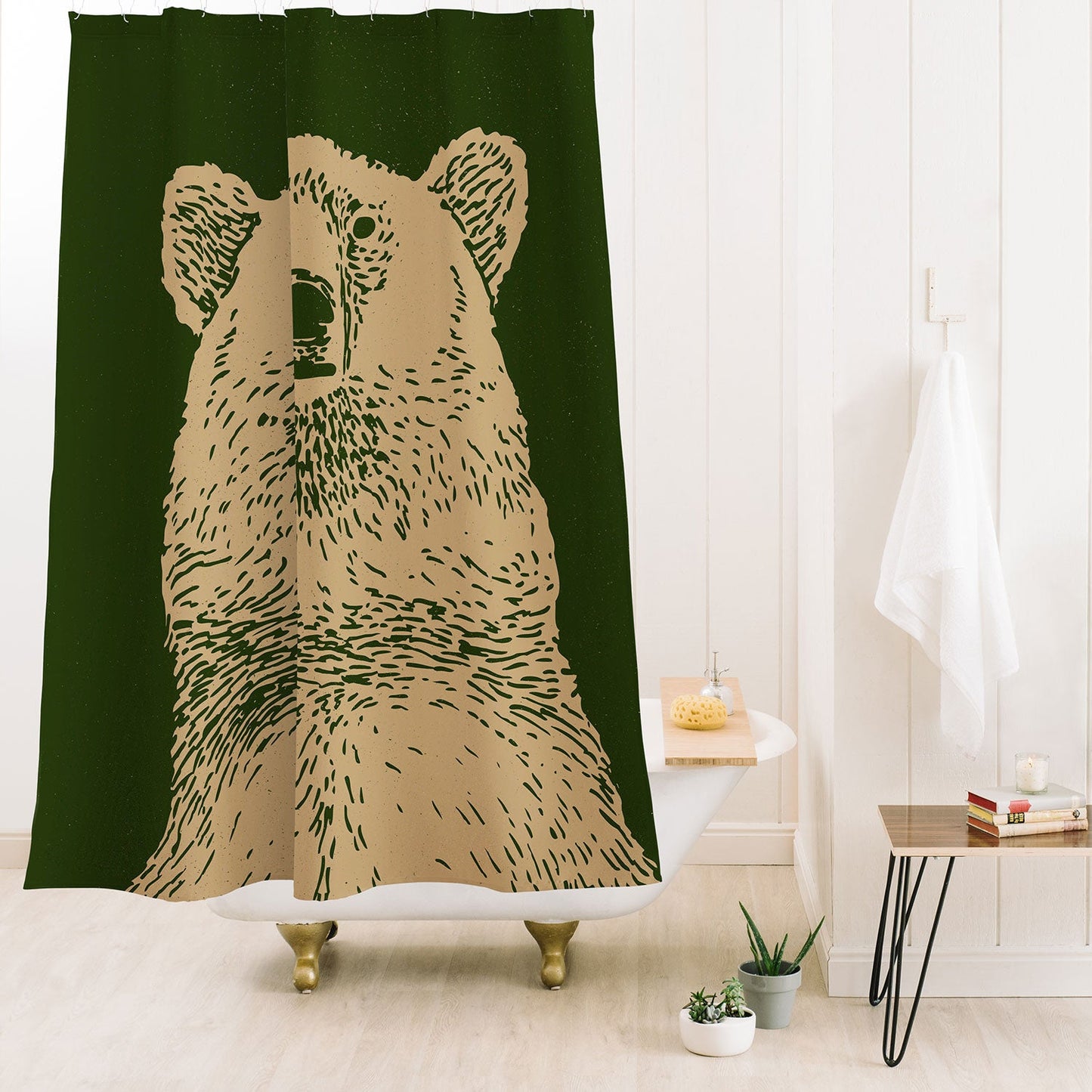 Andrew Henry Kodiak Bear Shower Curtain
